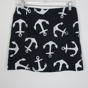 J. Crew, Navy Anchor Short Skirt, Size 4